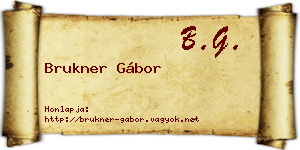 Brukner Gábor névjegykártya
